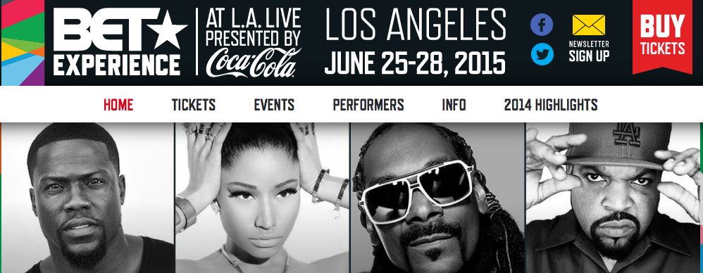 BET EXPERIENCE 2015 DATES TICKETS LINEUP