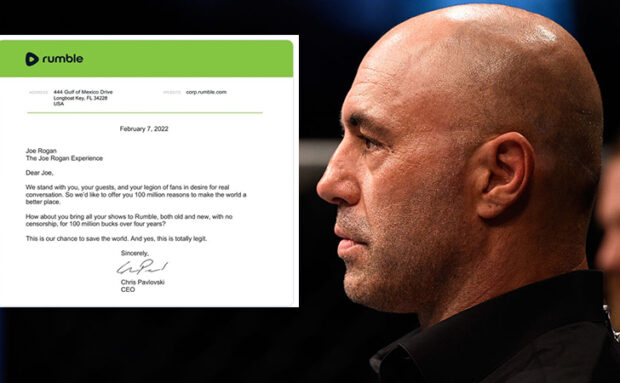 Joe Rogan Offered $100 million to bring Show to Rumble Video Platform